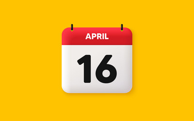 16th day of the month icon event schedule date vector image