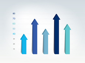 chart graph 3d style infographics element vector image