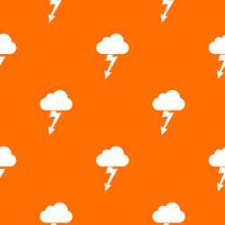 cloud with lightning pattern seamless vector image