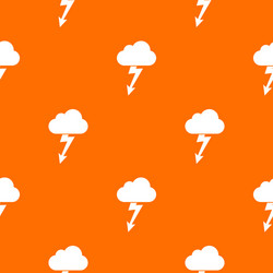 Cloud with lightning pattern seamless vector