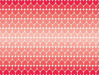 Gradient seamless pattern with hearts vector