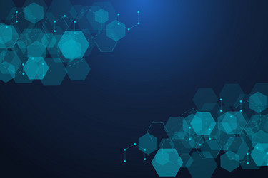 hexagonal abstract background big data vector image