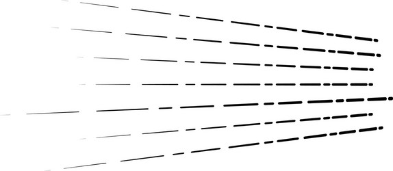 random 3d dashed lines in perspective segmented vector image