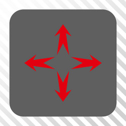 expand arrows rounded square button vector image