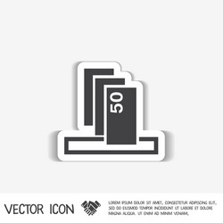 Money atm symbol issuing or receiving from Vector Image