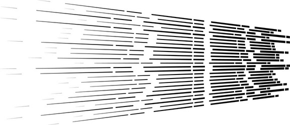 random 3d dashed lines in perspective segmented vector image