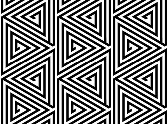 triangles black white abstract seamless pattern vector image