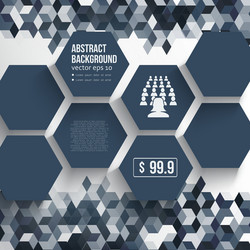 abstract design hexagonal background vector image