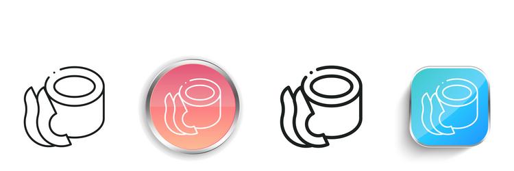avocado icon thin linear regular and button style vector image