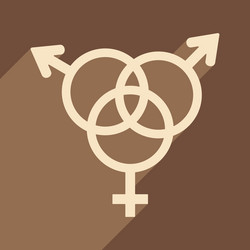 flat with shadow icon and mobile application vector image