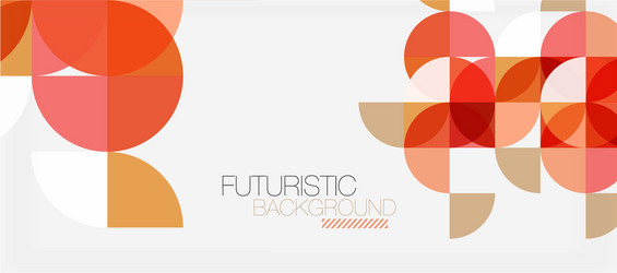 geometric triangle and circle shape wide abstract vector image