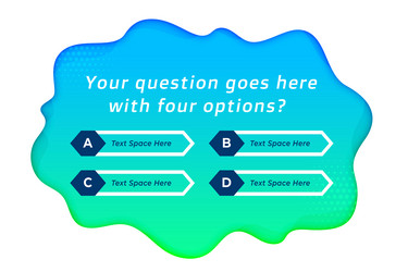 modern style multiple option quiz template guess vector image