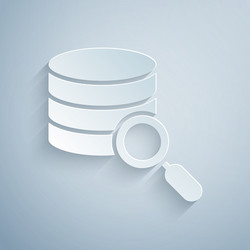 paper cut server data web hosting icon isolated vector image