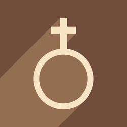 flat with shadow icon and mobile application vector image