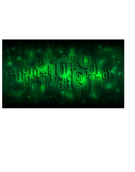 matrix green background with binary code shadow vector