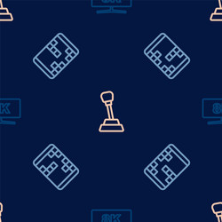 set line computer monitor portable video game vector image