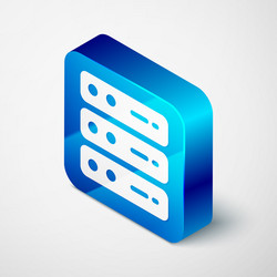 isometric server data web hosting icon isolated vector image