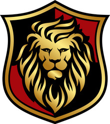 lion head logo design template Vector Image