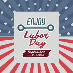 retro labor day design Vector Image