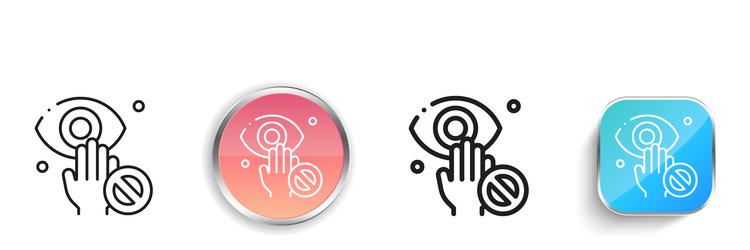 avoid icon thin linear regular and button style vector image