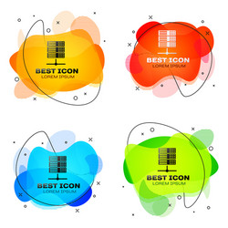 black server data web hosting icon isolated vector image