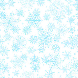 Christmas seamless pattern of complex snowflakes vector