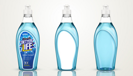 Dish soap container design Royalty Free Vector Image