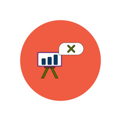 in flat design of column chart vector image
