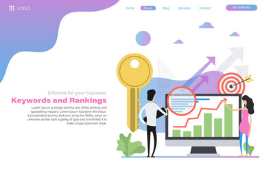 web header template keywords vector image