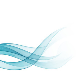 abstract smooth color wave curve flow blue vector image