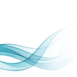 Abstract smooth color wave curve flow blue vector