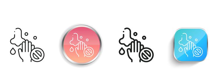 avoid icon thin linear regular and button style vector image
