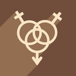 flat with shadow icon and mobile application vector image