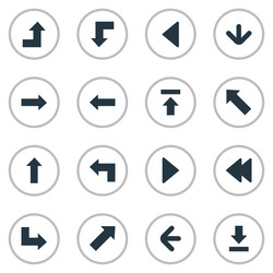 set of simple indicator icons vector image
