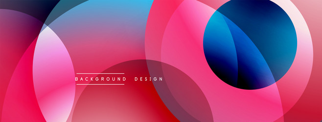 abstract circles overlap creating vibrant vector image