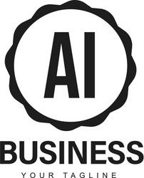 ai initial a logo design with abstract style vector image