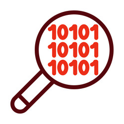 code search thick line two color icons vector image