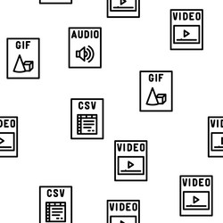 file format document seamless pattern vector image