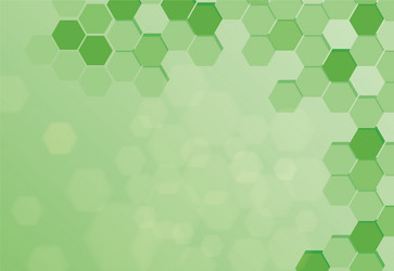 green background template with hexagon patterns vector image