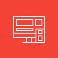 responsive web design line icon vector image