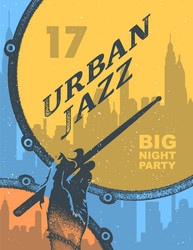 Urban jazz art concept vector