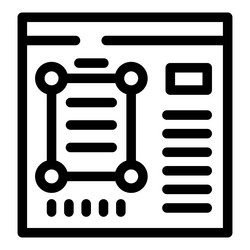 web design project with wireframe and interface vector image