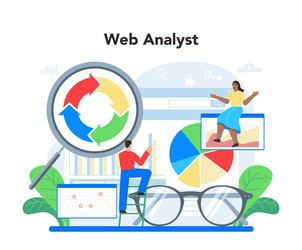 website analyst concept web page improvement vector image