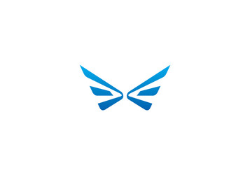 Wing fly abstract logo Royalty Free Vector Image