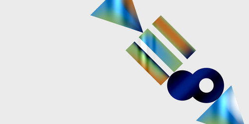abstract geometric shapes overlap creating vector image