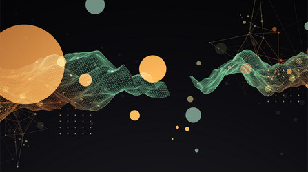 abstract wave is made in a frame style vector image