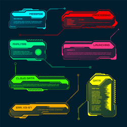 futuristic hud or ui elements sci-fi user vector image