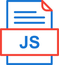 Js file document icon vector