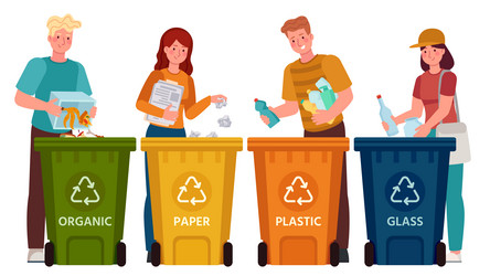 Waste segregation sorting garbage material Vector Image