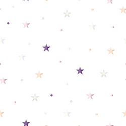 Seamless pattern with stars and polka dots in past vector